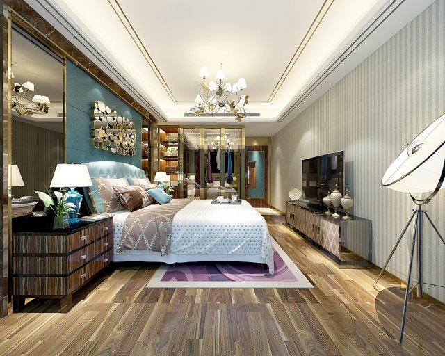 stylish master bedroom design 78 3Dモデル .c4d .max .obj .3ds .fbx .stl .blend