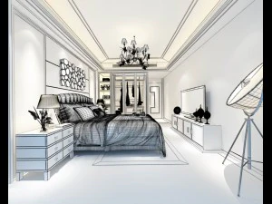 stylish master bedroom design 78 3D Model