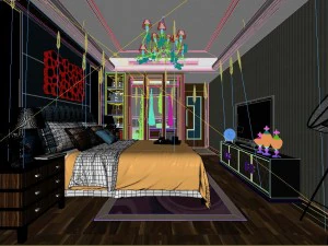 stylish master bedroom design 78 3D Model