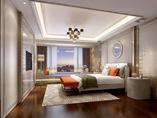 stylish master bedroom design 81 3D Model .c4d .max .obj .3ds .fbx .stl .blend