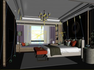 stylish master bedroom design 81 Modèle 3D
