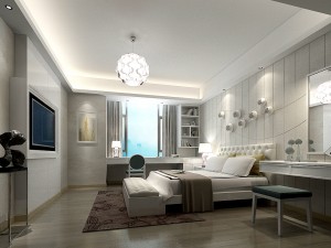 stylish master bedroom design 82 3D Model