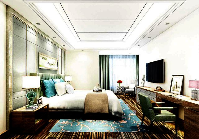 stylish master bedroom design 83 Modello 3D .c4d .max .obj .3ds .fbx .stl .blend