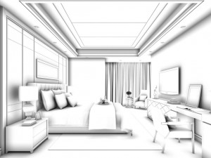 stylish master bedroom design 83 Modello 3D