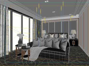 stylish master bedroom design 84 3D Model