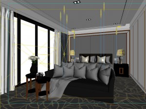 stylish master bedroom design 84 3D Model