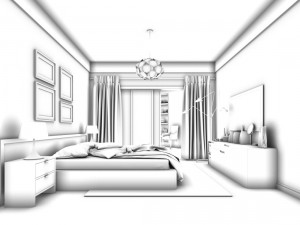 stylish master bedroom design 85 3D Model