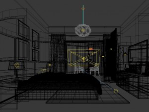 stylish master bedroom design 85 3D Model