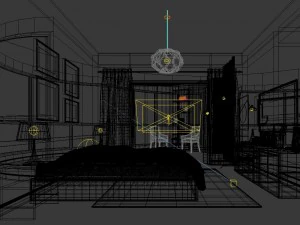 stylish master bedroom design 85 3D Model