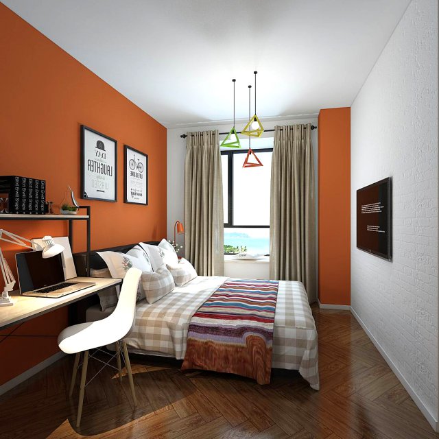 stylish master bedroom design 86 3D Model .c4d .max .obj .3ds .fbx .stl .blend 