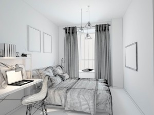 stylish master bedroom design 86 3D Model