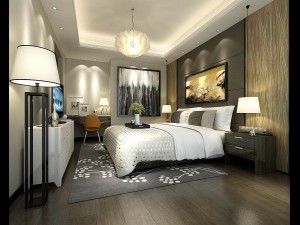 stylish master bedroom design 87 3D Model