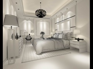 stylish master bedroom design 87 3D 모델