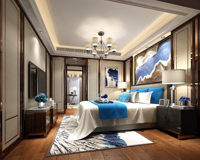 stylish master bedroom design 88 3D मॉडल .c4d .max .obj .3ds .fbx .stl .blend