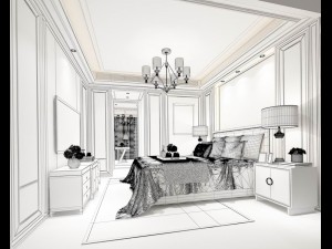 stylish master bedroom design 88 3D मॉडल