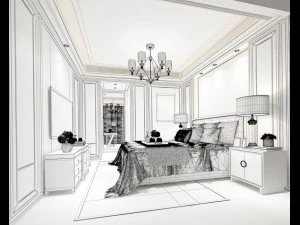 stylish master bedroom design 88 3D Model