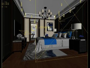 stylish master bedroom design 88 3D Model