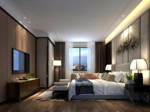 stylowy projekt gł&oacute;wnej sypialni 89 Model 3D