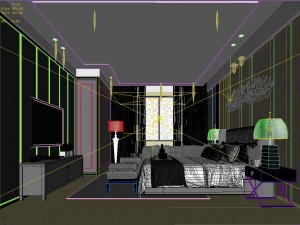 stylish master bedroom design 89 3D Model