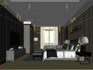 stylish master bedroom design 89 3D Model