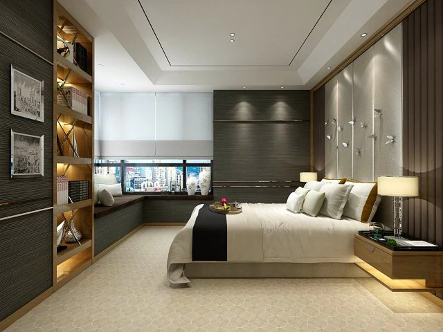 stylish master bedroom design 90 3D Model .c4d .max .obj .3ds .fbx .stl .blend