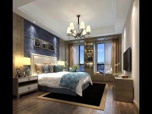 Stilvolles Hauptschlafzimmerdesign 91 3D Modell