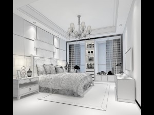 stylish master bedroom design 91 3D 모델