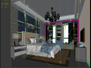 stylish master bedroom design 91 3D Model