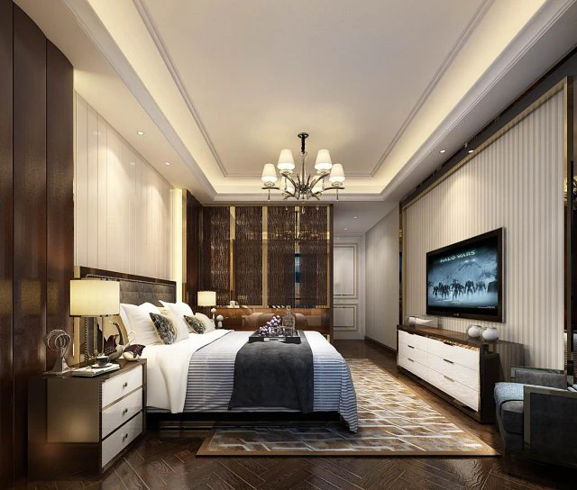 stylish master bedroom design 92 3D Model .c4d .max .obj .3ds .fbx .stl .blend 