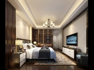 стильний дизайн спальні 92 3D Модель