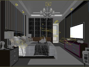stylish master bedroom design 92 3D Model