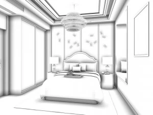 stylish master bedroom design 93 3D Model