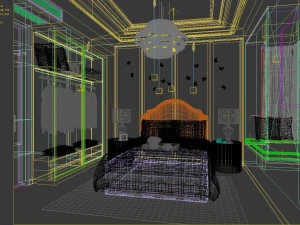 stylish master bedroom design 93 3D Model