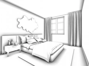 stylish master bedroom design 94 3D Model