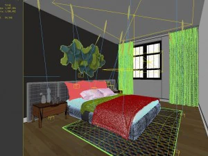 stylish master bedroom design 94 3D Model