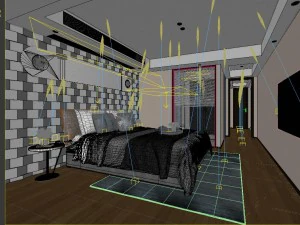 stylish master bedroom design 95 3D Model
