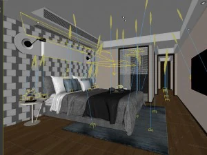 stylish master bedroom design 95 3D Model