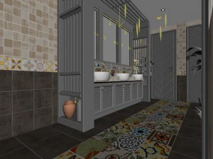 bathroom design complete model 04 3D Model