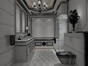 bathroom design complete model 08 3D Model