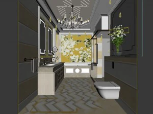 bathroom design complete model 08 3D Model