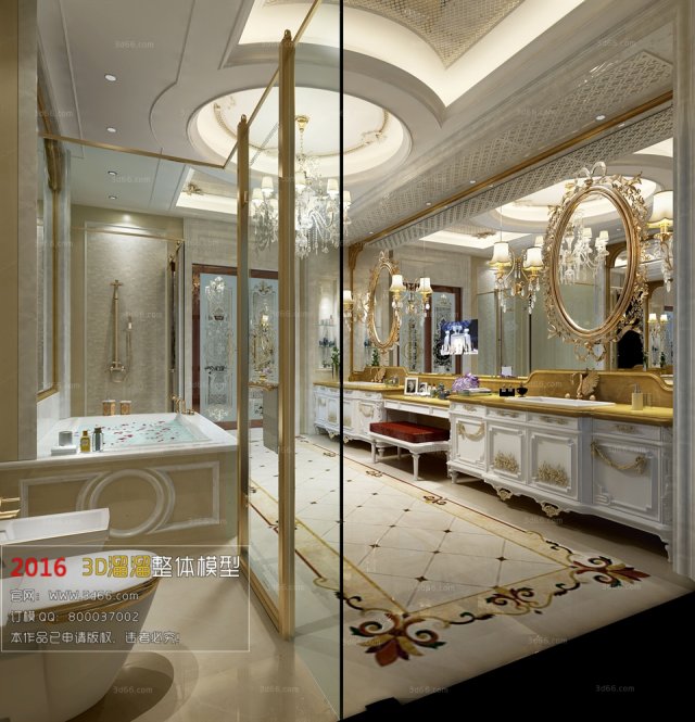 bathroom design complete model 09 3D Модель .c4d .max .obj .3ds .fbx .stl .blend 