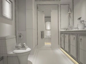 bathroom design complete model 10 3D Model