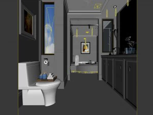 bathroom design complete model 10 3D Model