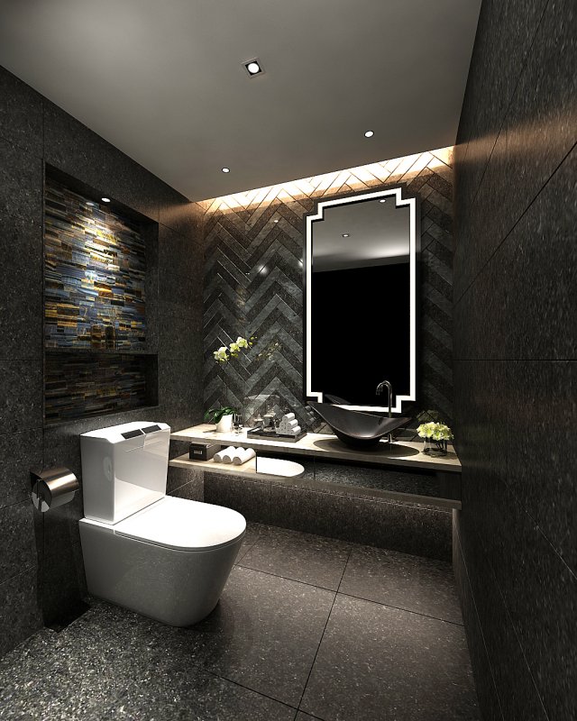 bathroom design complete model 15 3D Model .c4d .max .obj .3ds .fbx .stl .blend 
