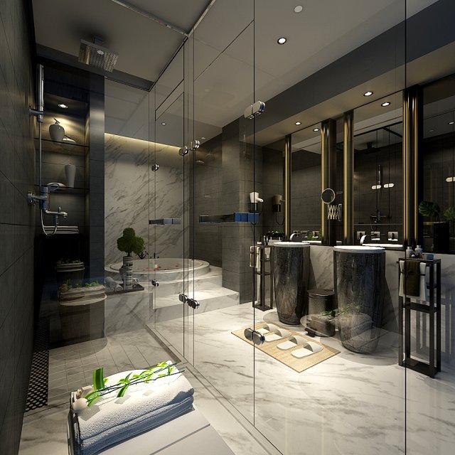 bathroom design complete model 18 3D 모델 .c4d .max .obj .3ds .fbx .stl .blend 