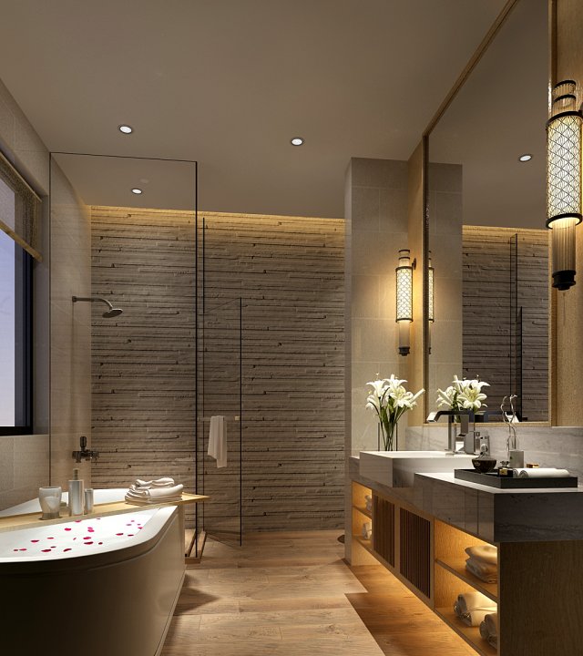 bathroom design complete model 20 3D Model .c4d .max .obj .3ds .fbx .stl .blend 