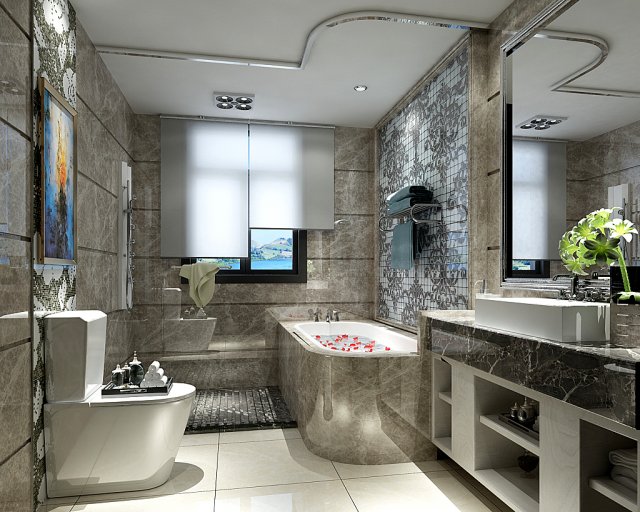 bathroom design complete model 30 Modello 3D .c4d .max .obj .3ds .fbx .stl .blend 