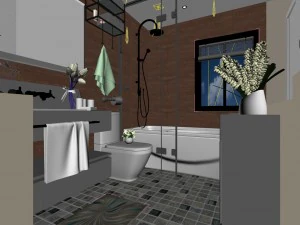bathroom design complete model 43 3D Model