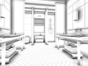 bathroom design complete model 50 3D Model