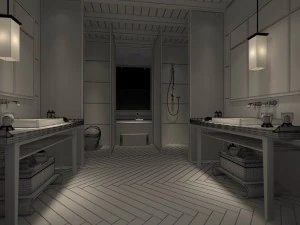 bathroom design complete model 50 3D Model